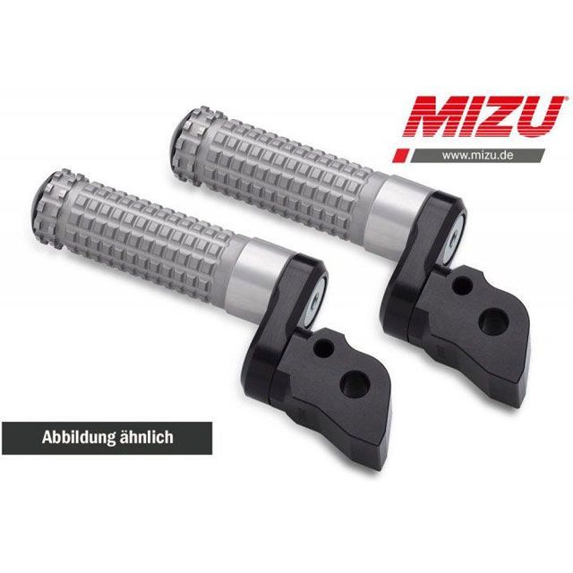 ミズ アジャスタブル レーシング フットペグ ABE認可品 ブラック/シルバー ｜ 409ST2210002 MIZU バイクの通販は