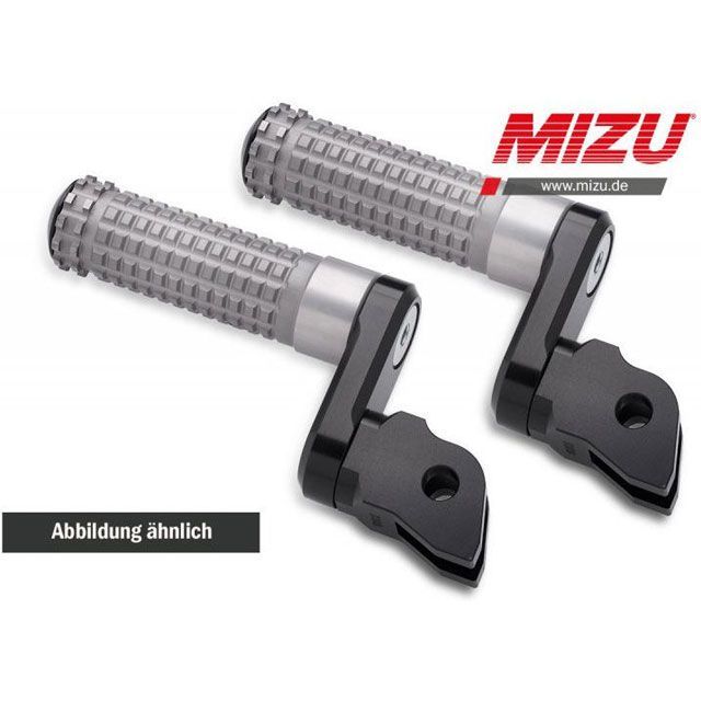 ミズ アジャスタブル レーシング フットペグ ABE認可品 ブラック/シルバー ｜ 409ST3310003 MIZU