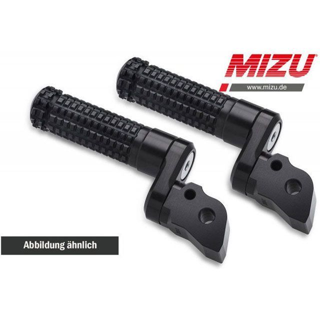 ミズ アジャスタブル レーシング パッセンジャーフットペグ ABE認可品 ブラック/ブラック ｜ 409SS2220036 MIZU