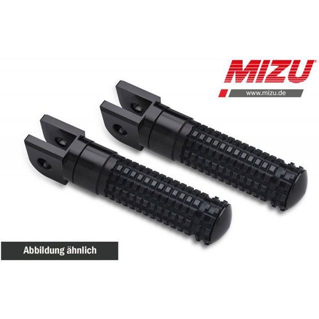 × 様 ミズ レーシングフットペグ ABE認可品 ブラック/ブラック