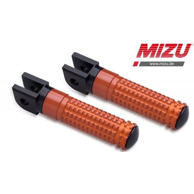ミズ レーシングフットペグ ABE認可品 ブラック/オレンジ ｜ 409SO1110014 MIZU バイクの通販はステップ・スタンド