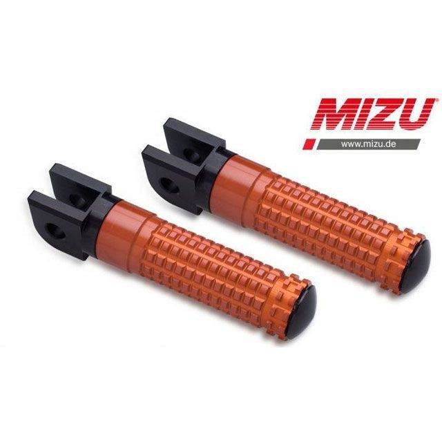 ミズ レーシングフットペグ ABE認可品 ブラック/オレンジ ｜ 409SO1110030 MIZU