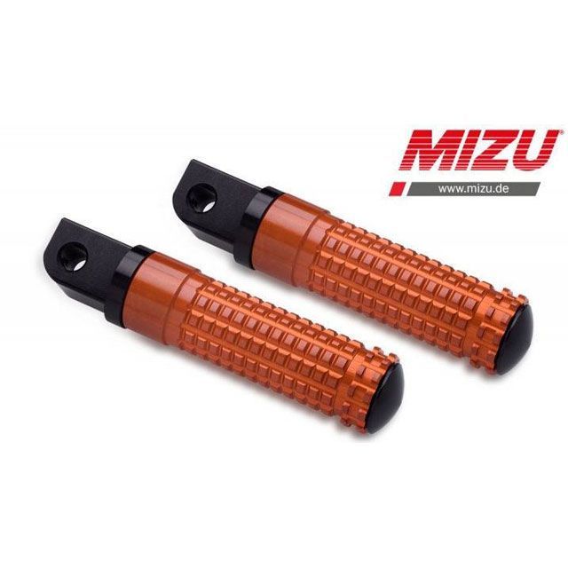ミズ レーシング パッセンジャーフットペグ ABE認可品 ブラック/オレンジ ｜ 409SO1120005 MIZU バイクの通販は