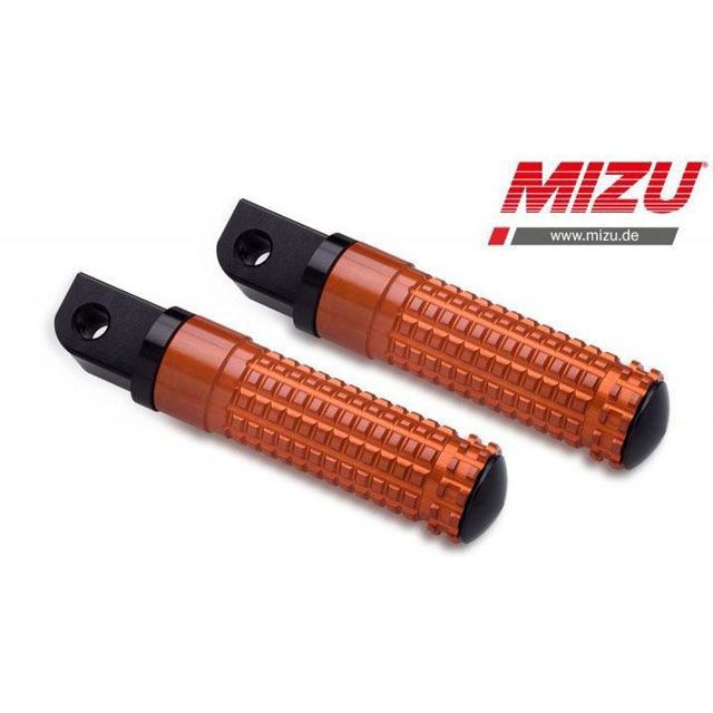ミズ レーシング パッセンジャーフットペグ ABE認可品 ブラック/オレンジ ｜ 409SO1120013 MIZU バイクの通販は