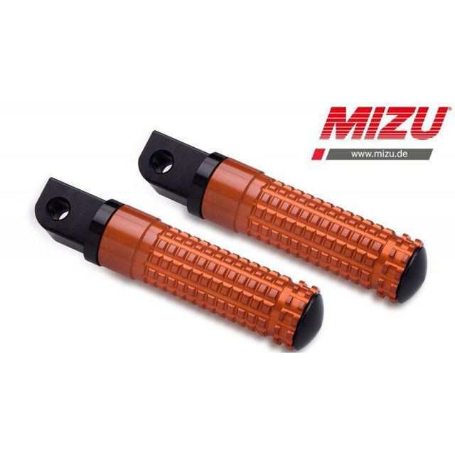 ミズ レーシング パッセンジャーフットペグ ABE認可品 ブラック/オレンジ | 409SO1120034 MIZU バイクの通販は