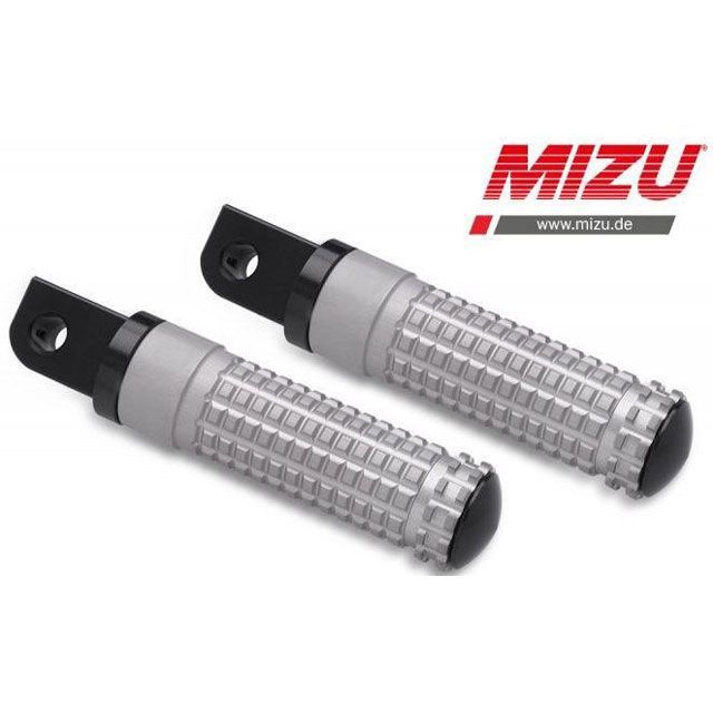 ミズ V-Max レーシング パッセンジャーフットペグ ABE認可品 ブラック/シルバー ｜ 409ST1120039 MIZU