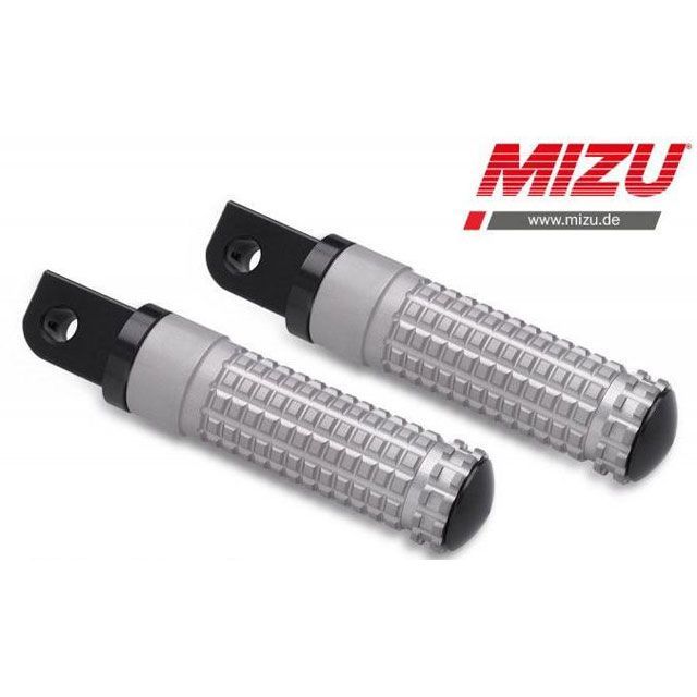 ミズ レーシング パッセンジャーフットペグ ABE認可品 ブラック/シルバー ｜ 409ST1120040 MIZU