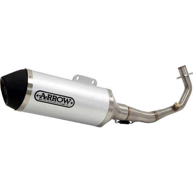 アロー VESPA GTS 300 HPE スクーターアーバンアルミニウムダークサイレンサー、ダークエンドキャップ、エンドキャップブラックスチール、…の通販は