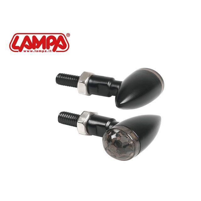 LAMPA 汎用 Drop 汎用LEDウインカー（ブラック） LAMPA バイク