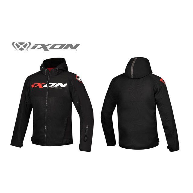 IXON バイクジャケット 2XL ブラック/レッド IXON バイクジャケット 2XL ブラック/レッド