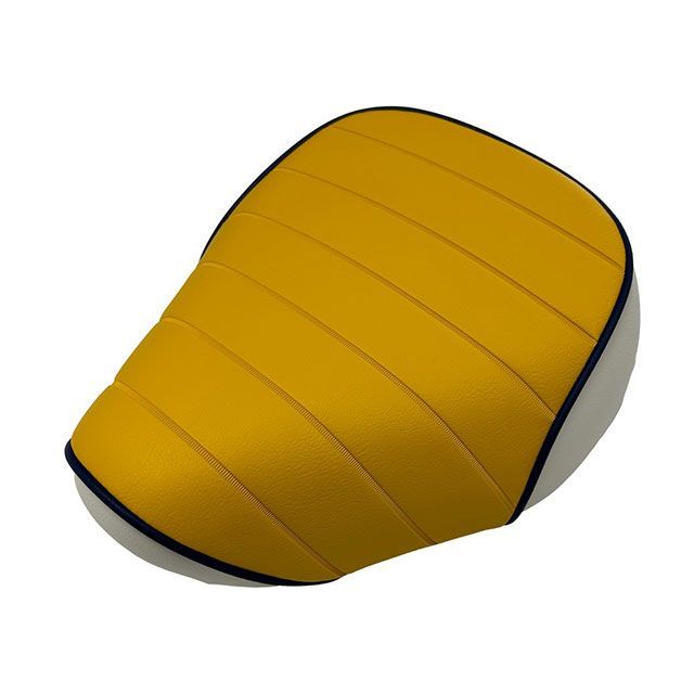 グロンドマン リトルカブ50 リトルカブ50 AA01 TYPE2 スポーツ シートカバー 日本製/3D-立体裁断（座面タックロール黄/白ツートン/…