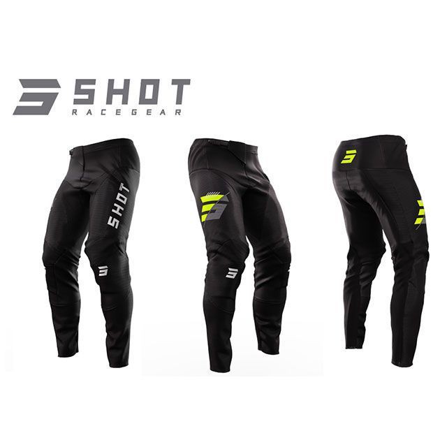 SHOT RACE GEAR パンツ SPECK（ブラック/ネオンイエロー） サイズ 30 SHOT RACE GEAR バイクの通販は 18,559円