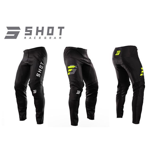 SHOT RACE GEAR ズボン下 SPECK（黒いこと/ネオン黄色） 大きさ 34 SHOT RACE GEAR