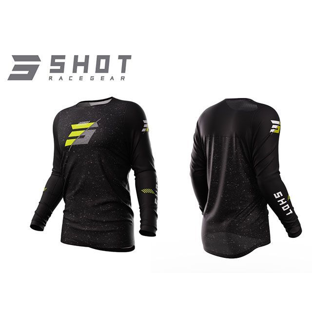SHOT RACE GEAR ジャージ SPECK（ブラック/ネオンイエロー） サイズ XL SHOT RACE GEAR
