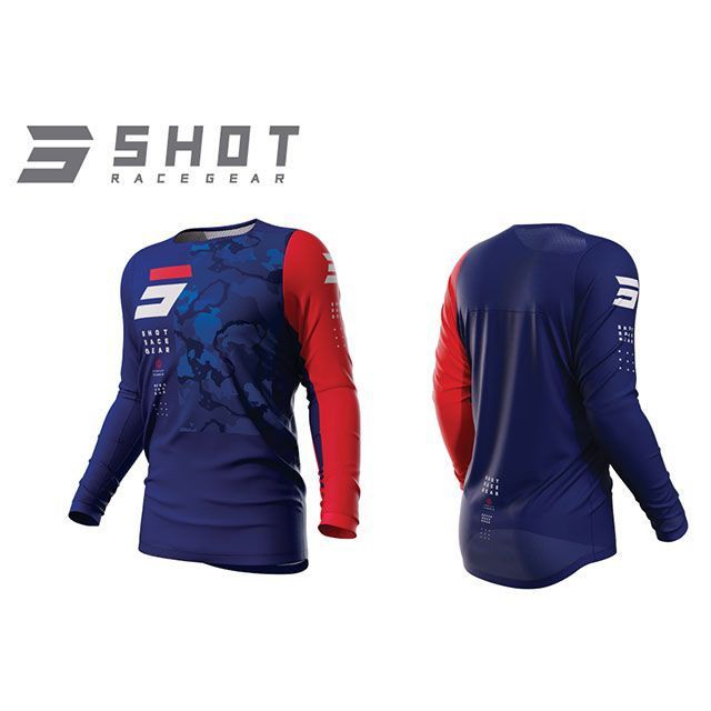 SHOT RACE GEAR ジャージ カモ 2.0（ブルー） サイズ L SHOT RACE GEAR バイク