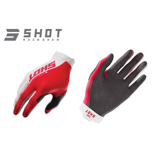 SHOT RACE GEAR グローブ LITE（レッド） サイズ M SHOT RACE GEAR