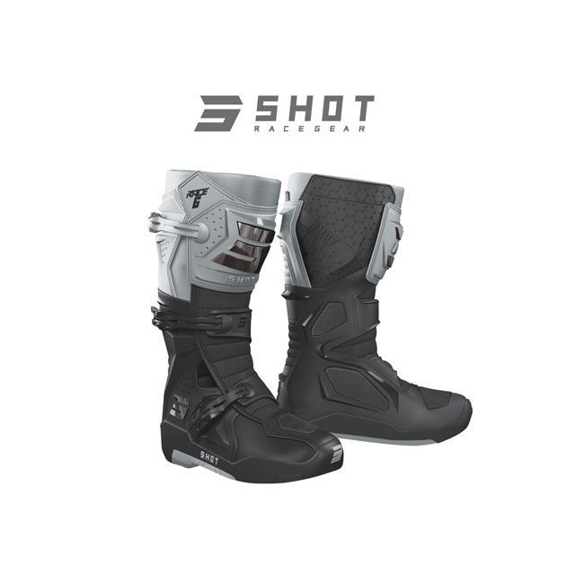 SHOT RACE GEAR ブーツ RACE 6（ブラック/グレー クローム） サイズ 44 SHOT RACE GEAR 40,549円