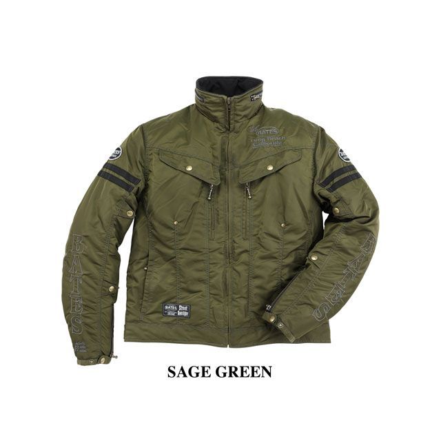 美品！Bates バイクジャケット　秋冬用Ｌサイズ ベイツ 2023-2024秋冬モデル SA-N2353 ナイロンジャケット（セージ