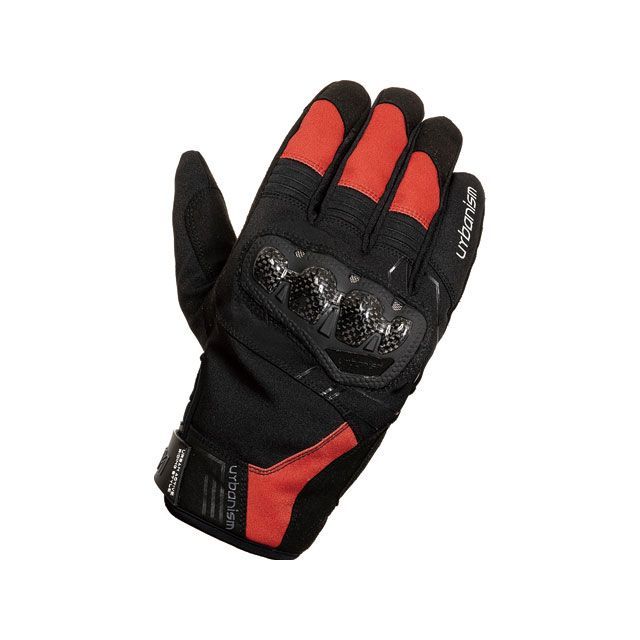 アーバニズム 2023-2024秋冬モデル UNG259 バイク用 グローブ プロテクションウィンターグローブ（ブラック/レッド） サイズ L ur…の通販は 7,726円