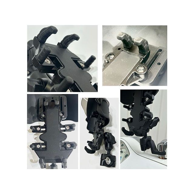【メーカー直送】スパンキーズ 汎用 オートバイ用スマートホンフォルダー サンバイザー付き 日よけ サンシェード（ブラック） SPUNKYS_5
