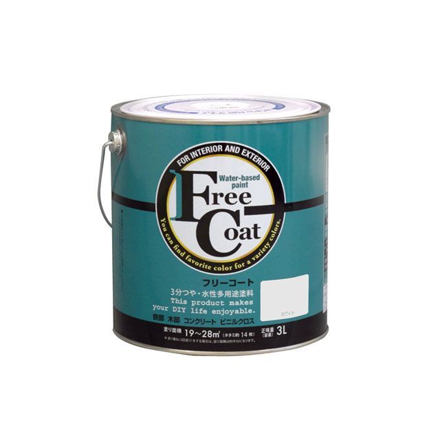 アトムハウスペイント フリーコート3Lホワイト ATOM HOUSE PAINT