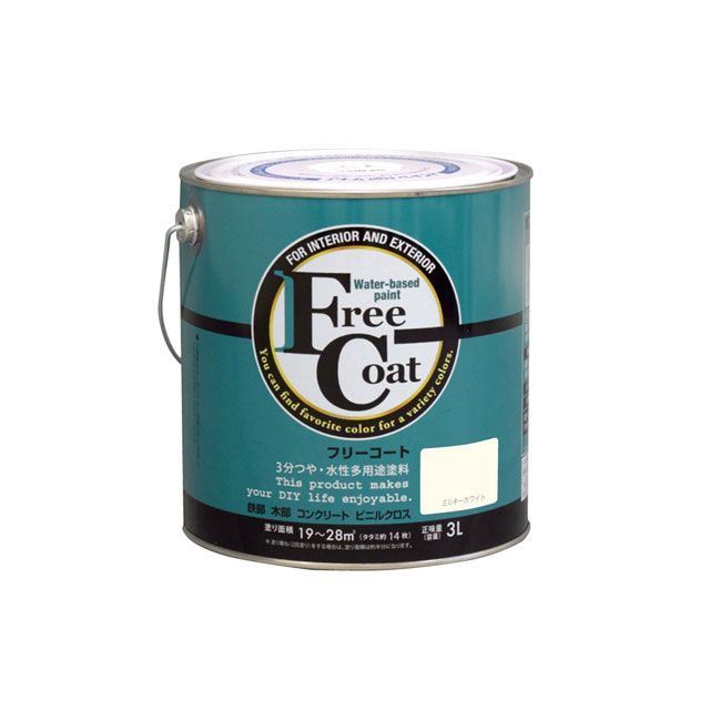 アトムハウスペイント フリーコート3Lミルキーホワイト ATOM HOUSE PAINT