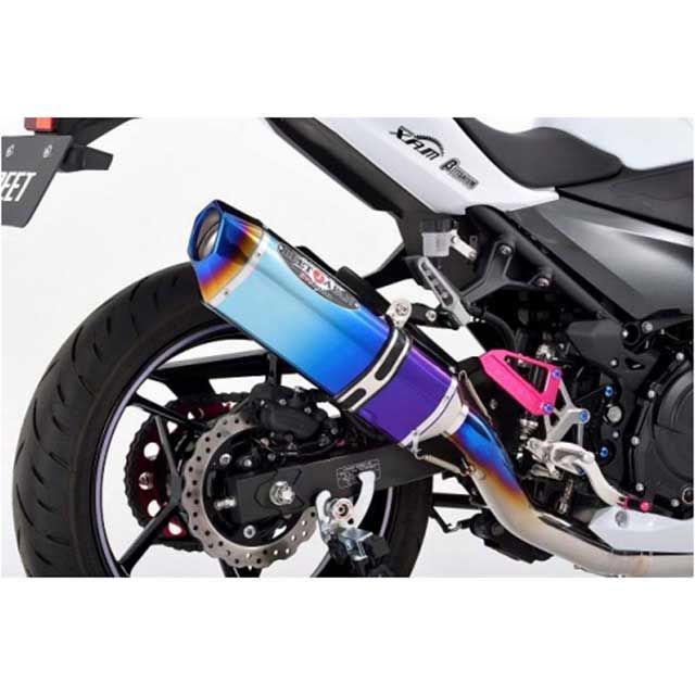 ビートジャパン ニンジャ400 Z400 NASSERT Evolution TypeII フルエキゾーストマフラー（ブルーチタン） BEET バイクの通販は