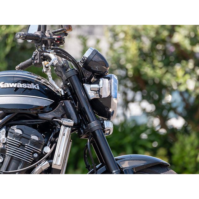 アーキ Z900RS ハニカムライトステーカバー（汎用ウインカー対応） カラー シャイニングシルバー ARCHI_11