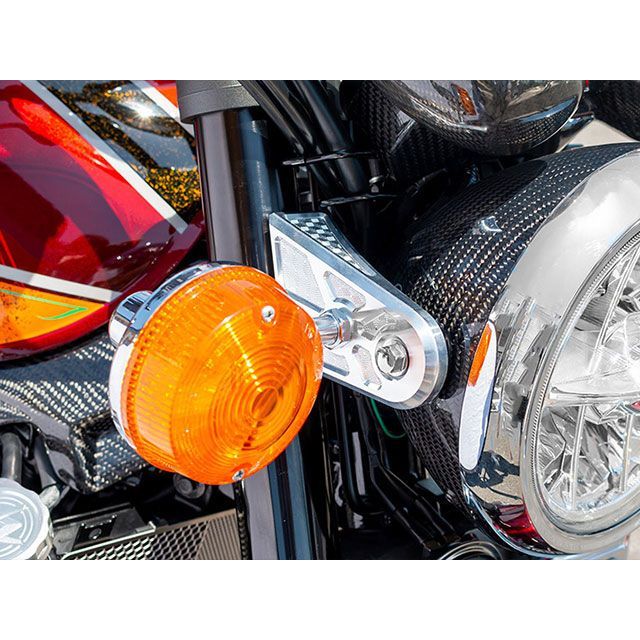 アーキ Z900RS ハニカムライトステーカバー（汎用ウインカー対応） カラー シャイニングシルバー ARCHI_3