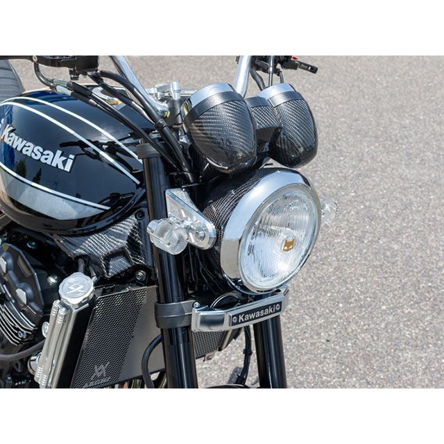 アーキ Z900RS ハニカムライトステーカバー（汎用ウインカー対応） カラー シャイニングシルバー ARCHI_6