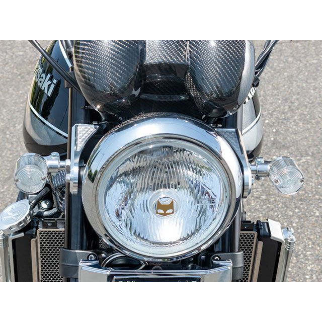 アーキ Z900RS ハニカムライトステーカバー（汎用ウインカー対応） カラー シャイニングシルバー ARCHI_7