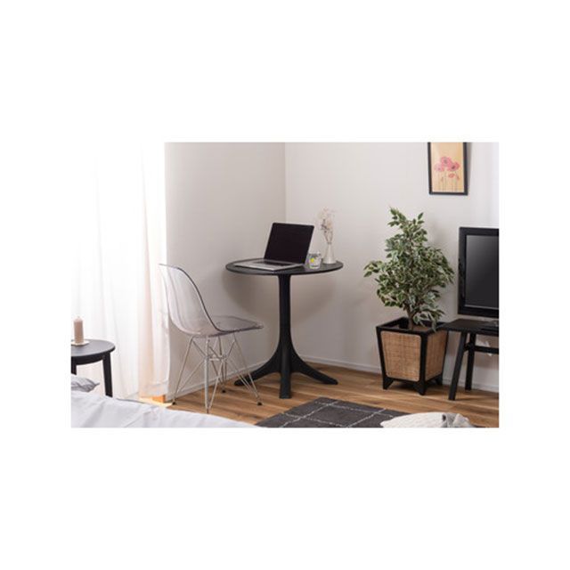 メーカー直送】東谷 CL-490BK カフェテーブル（ブラック） Azumaya