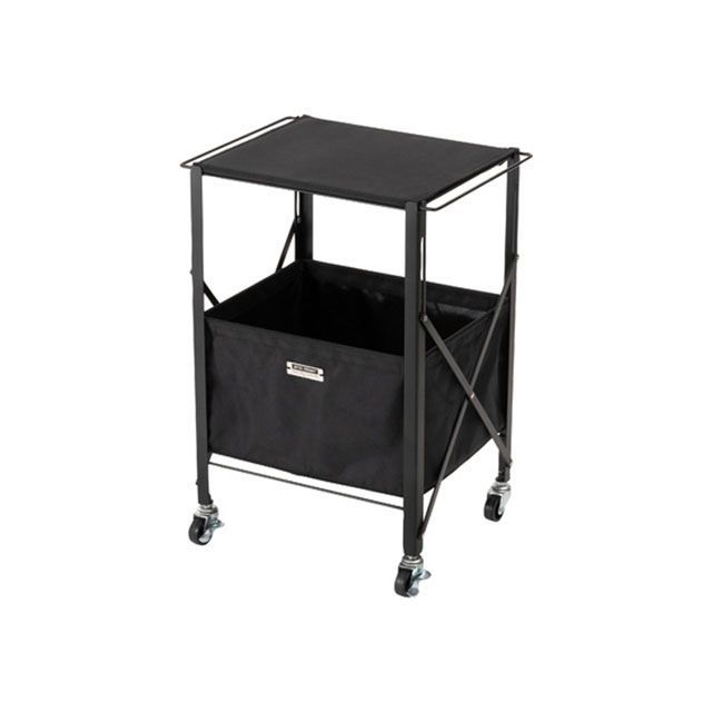 【メーカー直送】東谷 MIP-71BK フォールディングテーブルワゴン（ブラック） Azumaya