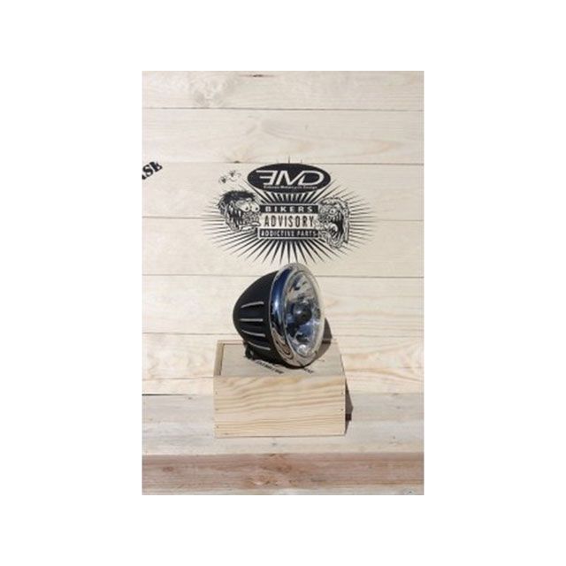 部品屋K&W スポーツスター EMD製 OEM 5-3/4インチ用 VituminA ヘッドライトカバー（ブラックカット） K&W