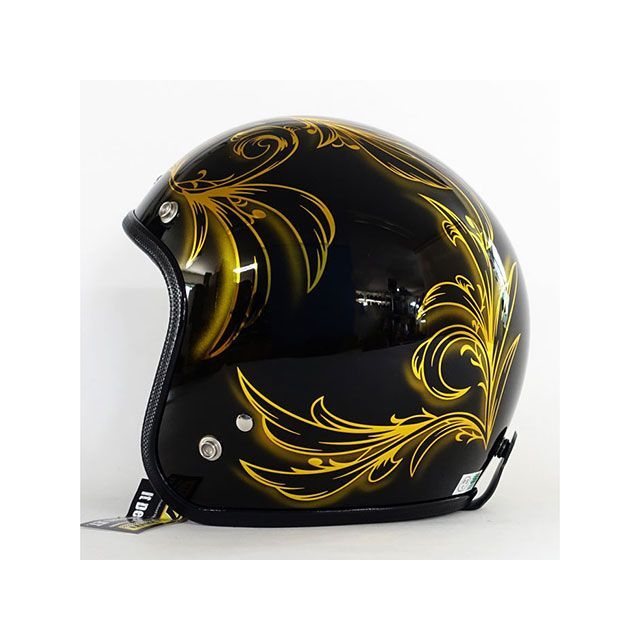 72ジャムジェット 【逸品もの】3-996 ブラックリーフ シャドー（イエロー） サイズ：XL 72JAM バイクの通販は 22,872円