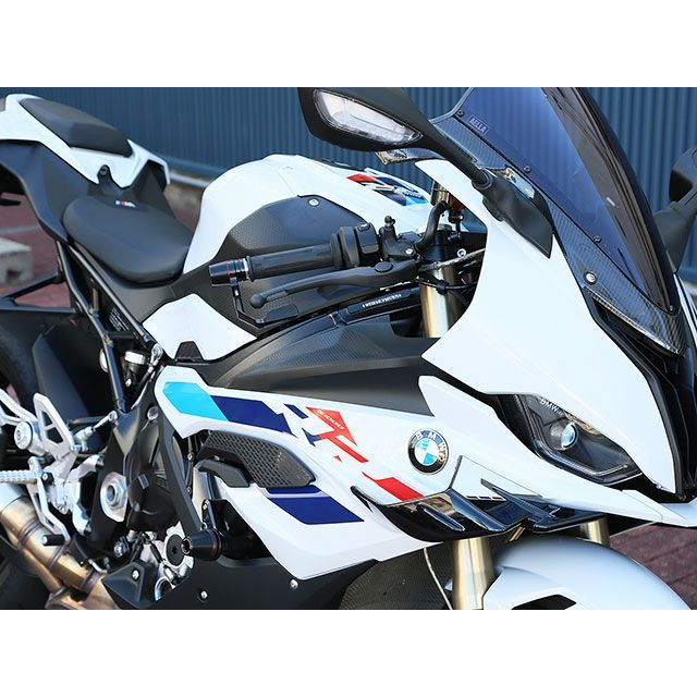 アエラ S1000RR ブレーキレバーガード＆バーエンドスライダーセット リング ブルー AELLA_8