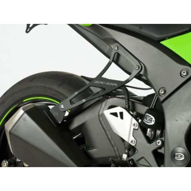 アールアンドジー ZX-10R エキゾーストハンガー（ブラック） R&G バイク