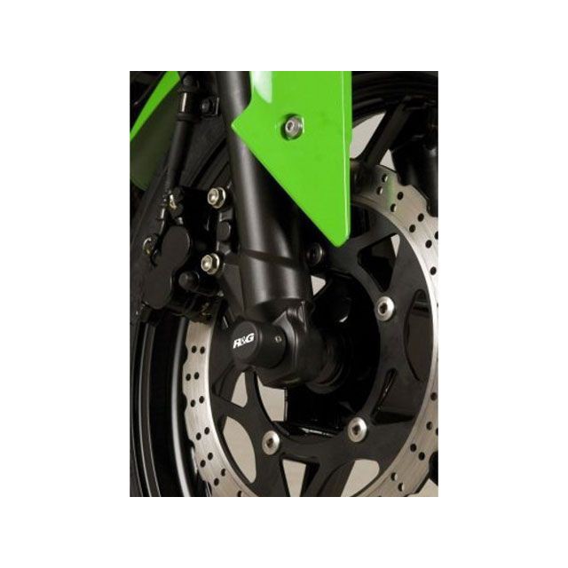 アールアンドジー Ninja250R フォークプロテクター（ブラック） R&G バイク