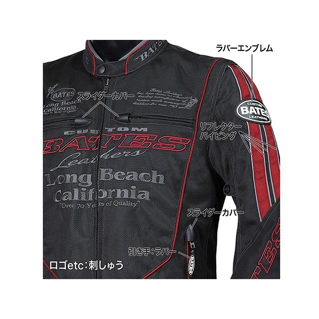 ベイツ BJ-M2411SPL メッシュジャケット（ブラック） サイズ M BATES_3