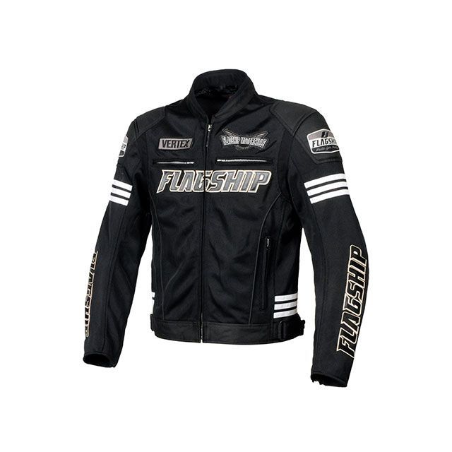 フラッグシップ 2024春夏モデル FJ-S214 イクシードメッシュジャケット（ブラック＆ホワイト） サイズ L FLAGSHIP バイクの通販は 19,882円