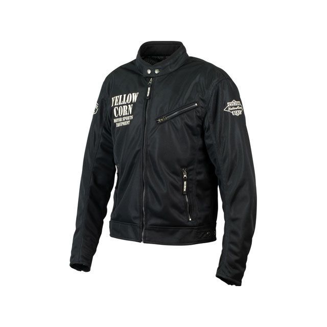 YELLOWCORN バイクジャケット ブラック 美品 YELLOW CORD バイクジャケット Lサイズ YeLLOW CORN YeLLOWCORN