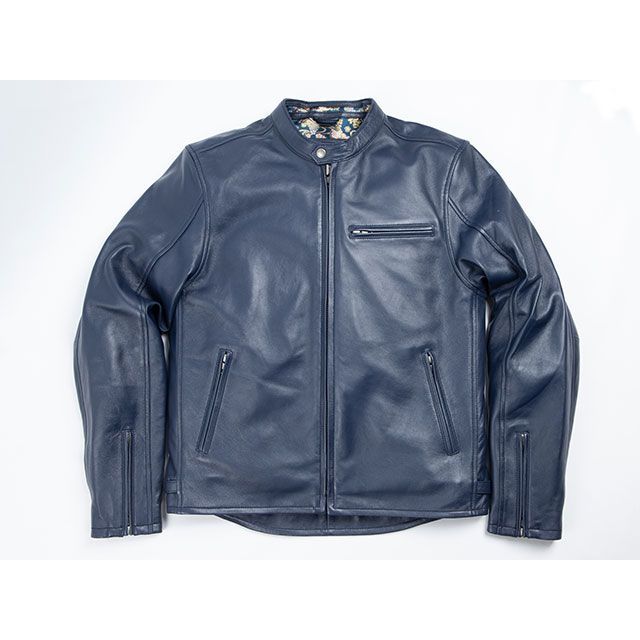 デグナー 2024春夏モデル 21SJ-14K レザージャケット（ネイビー/鉄流水雪輪） サイズ XL DEGNER