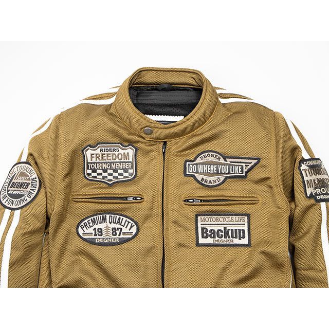 デグナー★メッシュジャケット オレンジ L 定24200円★20sj-3 暑さ対策で考えるならデグナーのフルメッシュジャケット「TEXTILE MESH