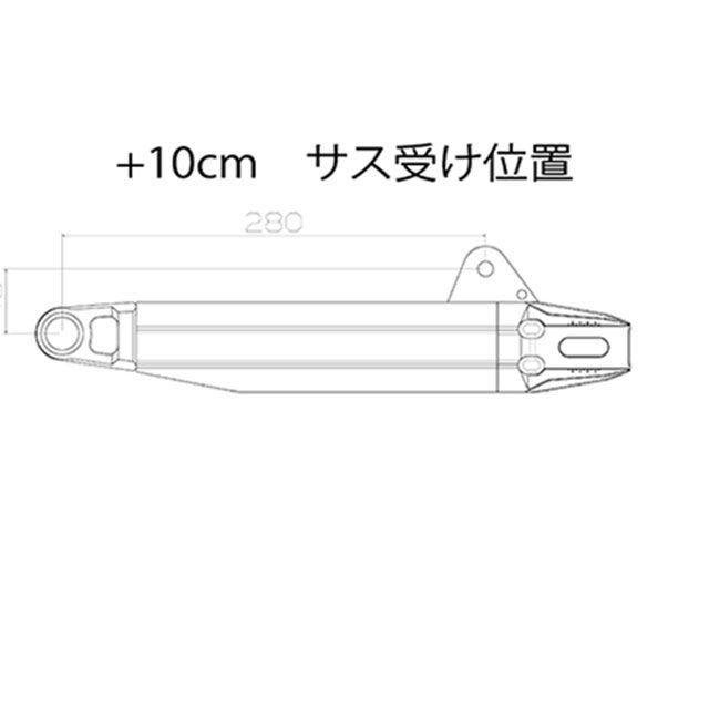 Gクラフト ゴリラ モンキー モンキー スイングアーム スタンダード幅 トリプルスクエアミドル ツイン＋10cm Gcraft_2