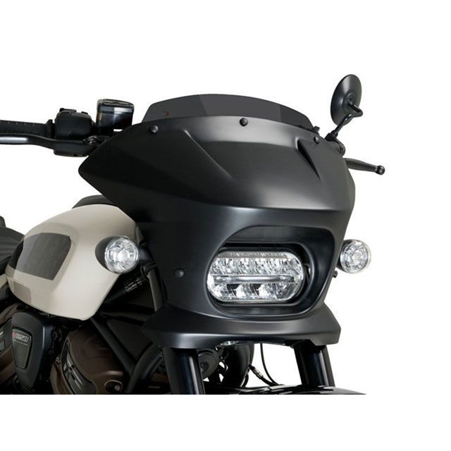 プーチ SPORTSTER S RH1250S セミフェアリングFURY（SPORT）/（ダークスモーク/マットブラック） Puig バイクの通販は