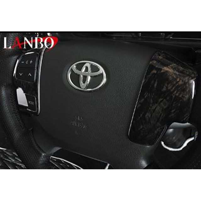 LANBO ステアリングスイッチパネル 3P 200ハイエース 4型（マホガニー調黒木目） LANBO 車 自動車の通販は 5,171円