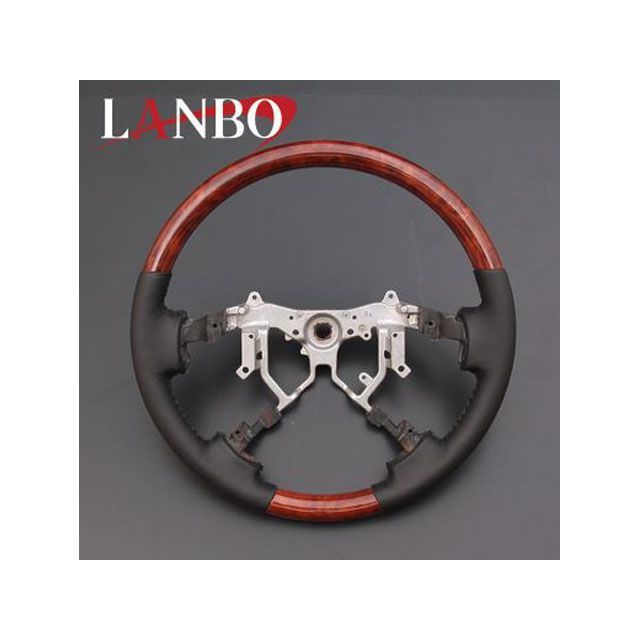 LANBO ステアリング ノーマルグリップ 200ハイエース 4型（ピアノブラック） LANBO 車 自動車の通販は 20,364円