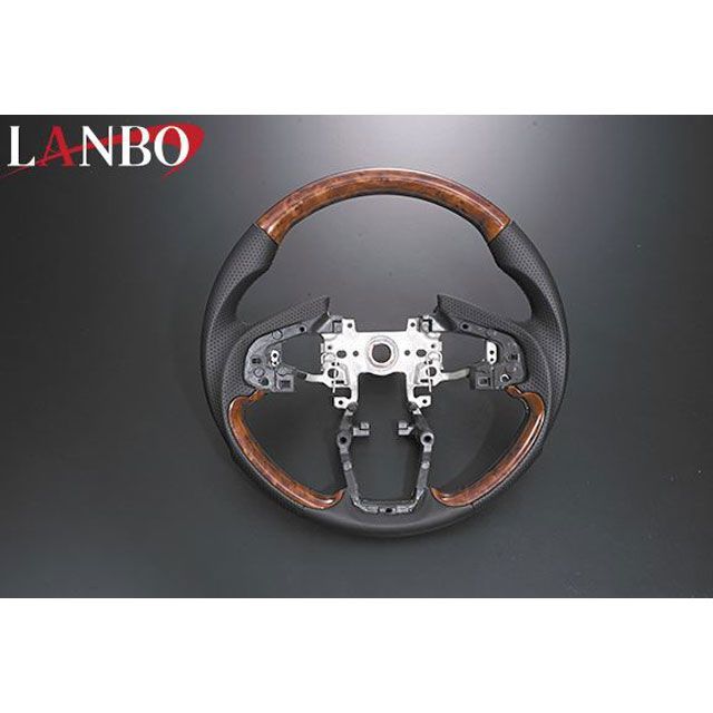 LANBO オリジナルコンビステアリング ガングリップ N-BOX/N-BOXカスタム JF3/4（茶木目調） LANBO 車 自動車の通販は