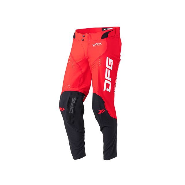 ディーエフジー ワークス パンツ（レッド/ブラック） サイズ 34 DFG バイクの通販は