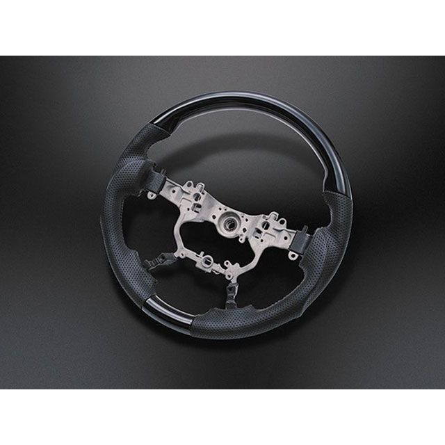 LANBO デザインステアリング ガングリップ 30アルヴェル（黒木目） LANBO 車 自動車の通販は 29,092円